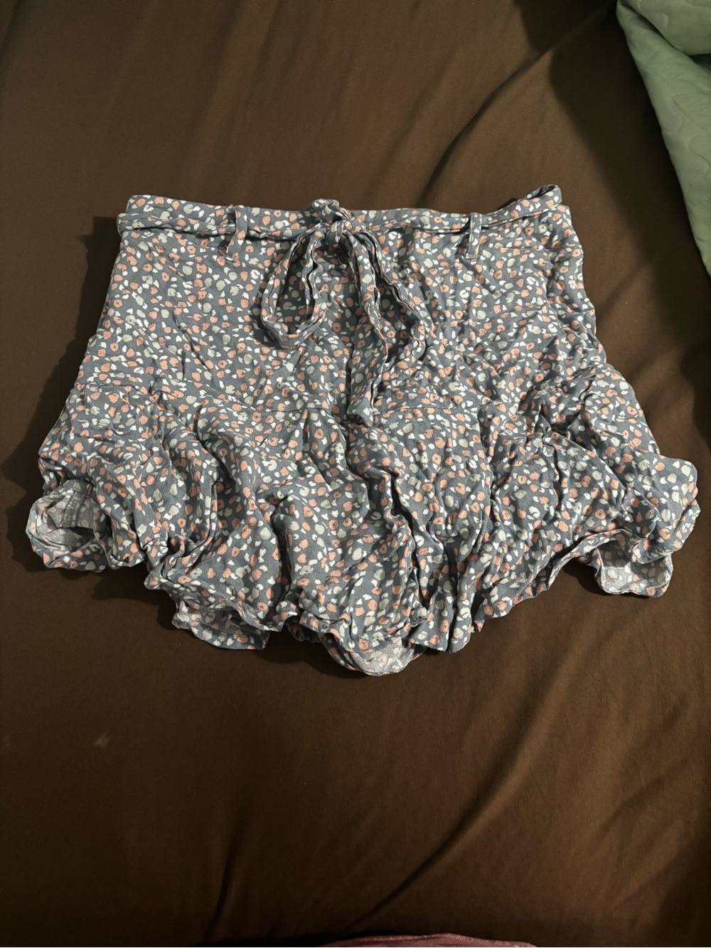 URBAN Romantics Blue Floral Ruffle Skort
